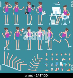 Jeune homme de caractère d'animation Illustration de Vecteur