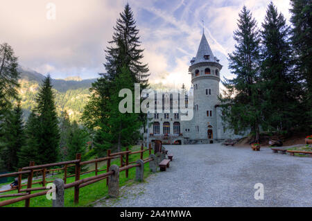L'Italie, vallée d'Aoste, Gressoney-Saint-Jean, Castel Savoia Banque D'Images