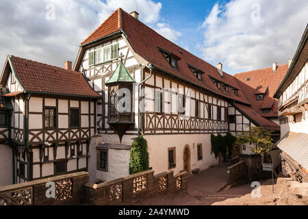 Le château intérieur de la Wartburg à Eisenach Banque D'Images