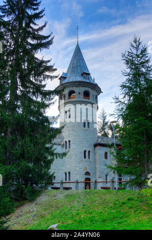 L'Italie, vallée d'Aoste, Gressoney-Saint-Jean, Castel Savoia Banque D'Images