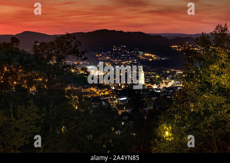 Vue sur Eisenach dans la soirée Banque D'Images