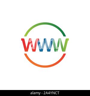 Www world wide web design logo vector illustrations signe symbole icône Illustration de Vecteur