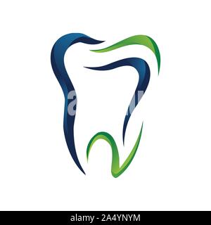 3d populaires dentiste stomatologie clinique dentaire médical modèle vecteur conception de logo Illustration de Vecteur
