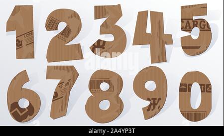 Carton vecteur des nombres. Illustration de Vecteur