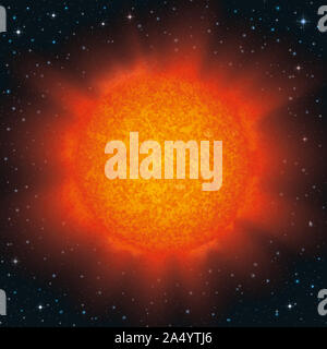 Soleil dans l'espace Banque D'Images