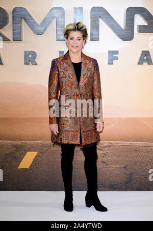 Linda Hamilton arrivant pour la terminaison : Dark sort une séance tenue à l'hôtel Mandarin Oriental, Londres. Banque D'Images