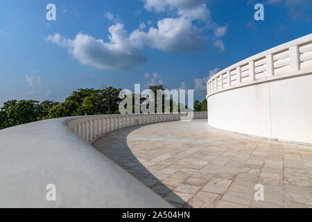 La Pagode de la paix mondiale à Lumbini, Népal Banque D'Images