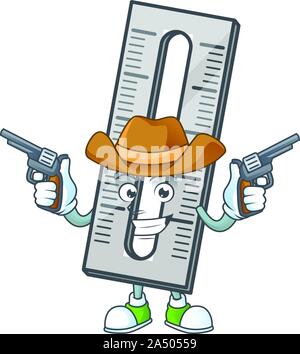 Un rullers Cowboy pour les instruments de mesure. Illustration de Vecteur