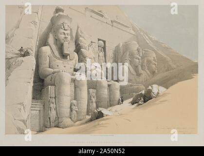 L'Egypte et la Nubie, Volume I : Le Grand Temple d'Aboo-Simble, Nubia, 1846. Banque D'Images
