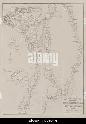 L'Egypte et la Nubie, Volume III : carte pour illustrer les dessins de David Roberts, Esq : R.A. en Égypte et la Nubie, 1849, 1849. Banque D'Images