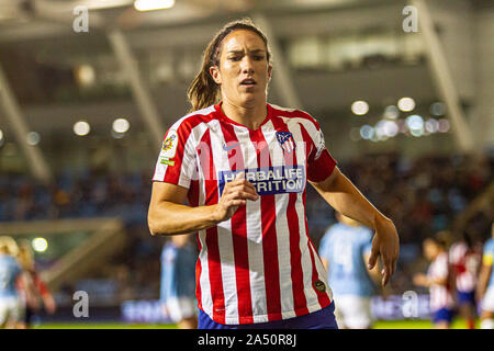 Manchester, UK. 16 Oct, 2019. Au cours de l'action de match UEFA Women's Champions League 1ère manche ronde de 16 match entre Manchester City et l'Atlético Madrid Femmes Femenino au stade de l'Académie, Manchester, Royaume-Uni le 16 octobre 2019. Photo de James Gill. Credit : premier Media Images/Alamy Live News Banque D'Images