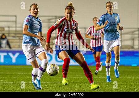 Manchester, UK. 16 Oct, 2019. Menayo Carmen de l'Atletico Madrid au cours de l'UEFA Women's Champions League 1ère manche ronde de 16 match entre Manchester City et l'Atlético Madrid Femmes Femenino au stade de l'Académie, Manchester, Royaume-Uni le 16 octobre 2019. Photo de James Gill. Credit : premier Media Images/Alamy Live News Banque D'Images