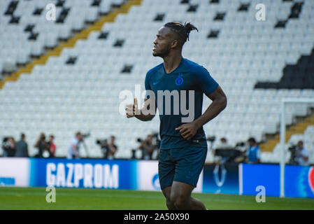 Istanbul, Turquie - 13 août 2019 : Michy Batshuayi sur les formations de Super Cup Chelsea vs Liverpool Banque D'Images