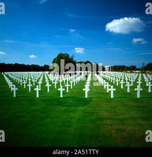 Le cimetière Américain de Normandie à Colleville-sur-Mer, Calvados, Normandie, France Banque D'Images