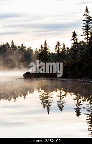 Paysage d'automne spectaculaire dans le Parc National de la Mauricie, Québec, Canada Banque D'Images