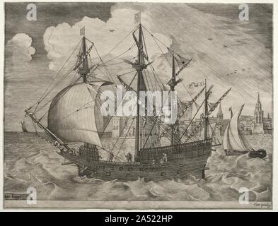 Les navires à voile : Four-Master armés de mettre en Mer, 1561-65. Banque D'Images