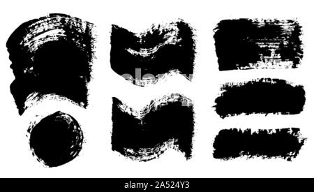 Les traits de pinceau de collection. Grunge vector set pinceaux Illustration de Vecteur