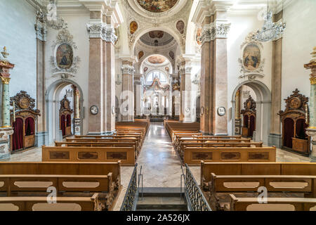 Des Innenraum Benediktinerkloster St. Mang à Füssen im Allgäu, Bayern, Deutschland | Abbaye de Saint Mang'intérieur à Füssen, en Bavière, Allgaeu, Germa Banque D'Images