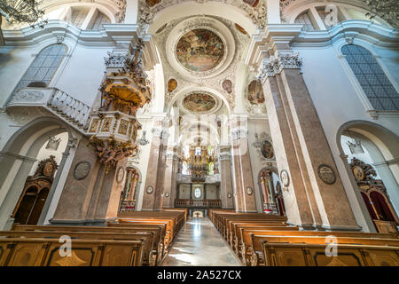 Des Innenraum Benediktinerkloster St. Mang à Füssen im Allgäu, Bayern, Deutschland | Abbaye de Saint Mang'intérieur à Füssen, en Bavière, Allgaeu, Germa Banque D'Images