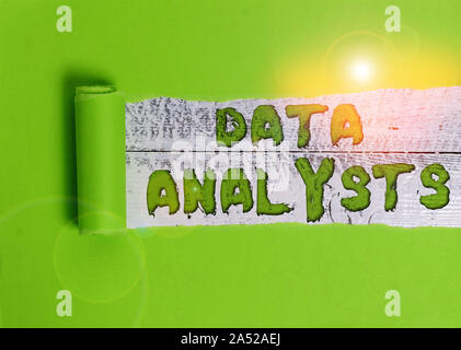 L'écriture de texte Word analystes de données. Photo d'entreprise présentation Concevoir et créer programmeur rapport identifie les patterns Banque D'Images