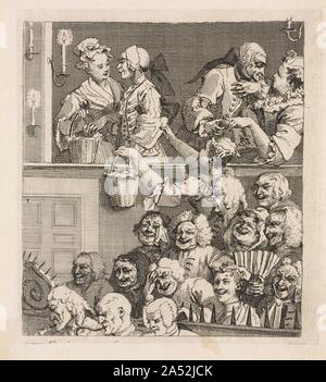 L'auditoire de rire, 1733. Banque D'Images
