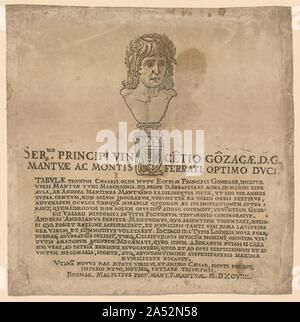 Le Triomphe de Jules César, 1593-99. Commandé par le duc Vincenzo Gonzaga, cette série de gravures sur bois de clair-obscur reproduit Andrea Mantegna&# x2019;s triomphe de Jules César, peint un siècle plus tôt. Les scènes d'imagination dépeindre le cortège triomphal du célèbre général romain et consul Jules César après sa victoire en défaite de la Gaule en 52 avant JC. Chaque section de la frise continue présente des éléments typiques de ces défilés, sanctionné par le Sénat romain et décrites dans des textes anciens. La suite imprimé&# x2019;s frontispice dispose d''un buste de Mantegna, et le texte b Banque D'Images