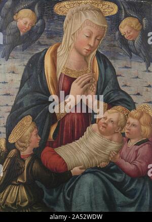 Vierge à l'enfant avec des anges, après 1460. Neri de Bicci était un peintre prolifique principalement des thèmes religieux, principalement actif à Florence comme un peintre du panneau. Son grand-père, Lorenzo di Bicci était aussi un peintre de Florence. Ses journaux depuis les années 1453-75, y compris les taux de rémunération pour son travail, sont encore conservés dans la bibliothèque de la Galerie des Offices à Florence. Banque D'Images