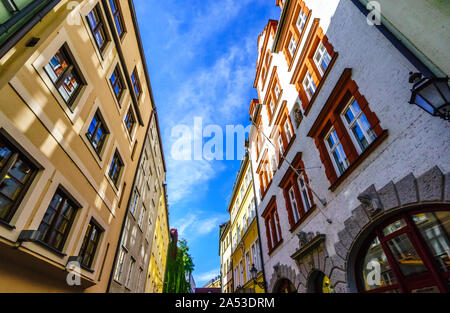 Vieille maison dans la vieille ville de Munich, Allemagne Banque D'Images