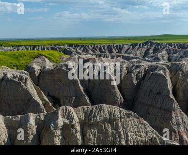 Le désert des Badlands National Park (Dakota du Sud, USA. Banque D'Images