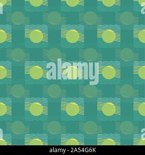 Motif Motif abstrait vectoriel continu avec des cercles et des carrés en forme de comprimé Illustration de Vecteur