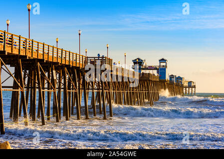 Oceanside Pier, le sud de la Californie, USA. Banque D'Images