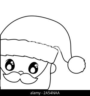 Chef de santa clous dans white background vector illustration design Illustration de Vecteur