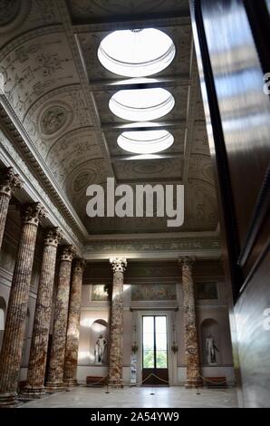 La salle de marbre, Kedleston Hall, Kedleston, Derbyshire, Royaume-Uni Banque D'Images