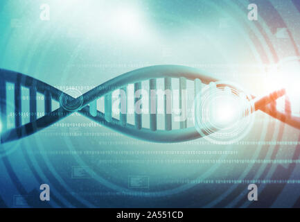 De formation scientifique de l'ADN. 3D render Banque D'Images