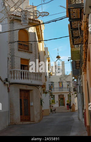 La vieille ville de la ville de Calpe est l'une des plus belles à visiter en espagne Banque D'Images