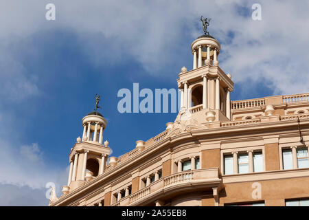 La caisse d'épargne Caja Madrid, la Plaça de Catalunya, Barcelone, Catalogne, Espagne Banque D'Images