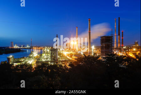 Duisburg, Ruhr, Rhénanie du Nord-Westphalie, Allemagne - ThyssenKrupp Steel Europe, KBS - cokerie dans Schwelgern Duisburg-Marxloh. Duisburg, Ruhrgeb Banque D'Images