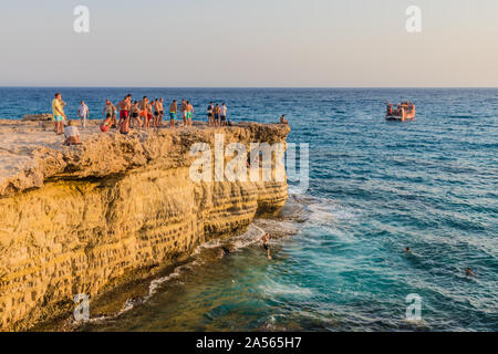 Une vue typique à Cape Greco à Chypre Banque D'Images