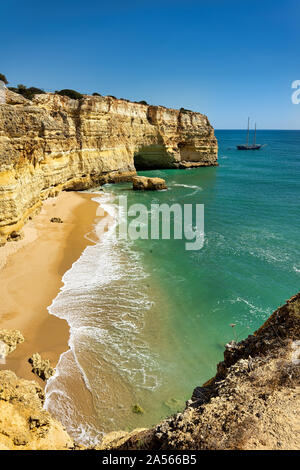 Le littoral du sud de la région de l'Algarve au Portugal Banque D'Images