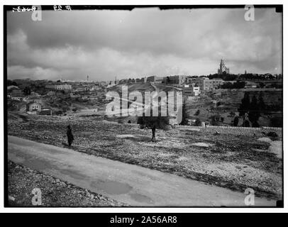 Vue de l'Eglise de Saint-andré vers Jérusalem (vue de J'lem [c.-à-d., Jérusalem] fr [om] le sud). Banque D'Images