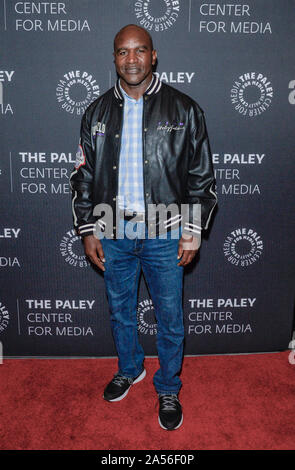 New York, NY - 16 octobre 2019 : Evander Holyfield assiste au Paley Center for Media présente : le succès dans les affaires et dans la vie : Hearst's Frank A. Bennack Jr., inConversation CBS avec Gayle King à l'Paley Center for Media Banque D'Images