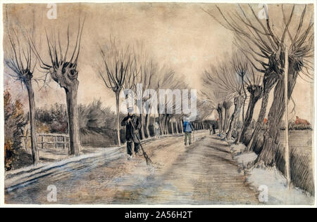 Vincent van Gogh, Route de Etten, dessin, 1881 Banque D'Images