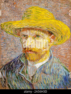 Vincent van Gogh, autoportrait avec un chapeau de paille, 1887 Banque D'Images