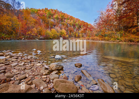 La Cumberland River à Big South Fork River National Recreation Area et, TN. Banque D'Images