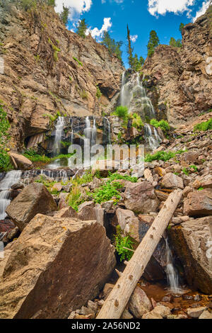 Silver Falls près de Pagosa Springs au Colorado. Banque D'Images