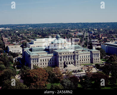 Vue de la Bibliothèque du Congrès américain Thomas Jefferson Building de la capitale américaine, Washington, D.C. Banque D'Images