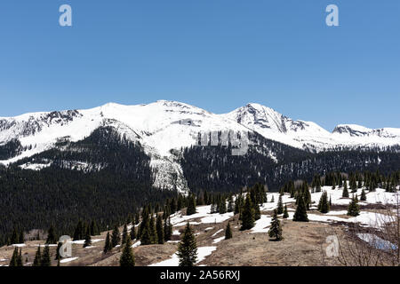 Vue sur le secteur du col de l'Is Molas Montagnes de San Juan à San Juan County, Colorado, près de Silverton Banque D'Images