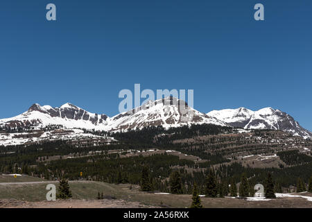 Vue sur le secteur du col de l'Is Molas Montagnes de San Juan à San Juan County, Colorado, près de Silverton Banque D'Images