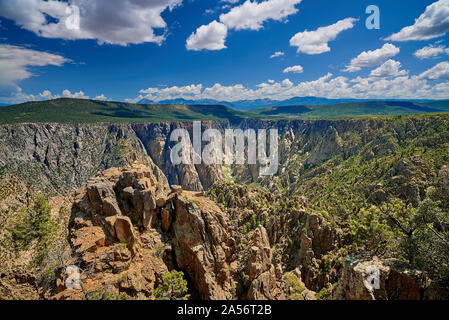 Black Canyon of the Gunnison de Warner Point. Banque D'Images