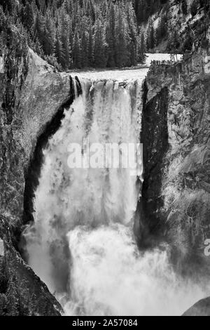 Close up veiw de Yellowstone Falls inférieur à Yellowstone National Park, Wyoming, USA. Banque D'Images